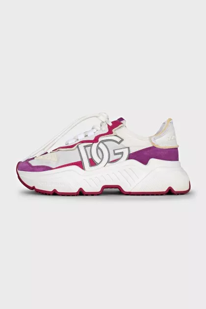 Daymaster suede and leather sneakers