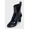 Rubber boots with heels