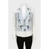 Fitted jacket with jeans insert with tag