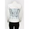Fitted jacket with jeans insert with tag
