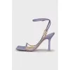 Leather sandals with chain