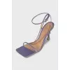 Leather sandals with chain