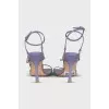 Leather sandals with chain