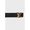 Двосторонній шкіряний ремінь LV Initials