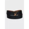 Двосторонній шкіряний ремінь LV Initials