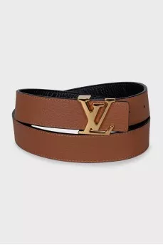LV Initials reversible leather belt