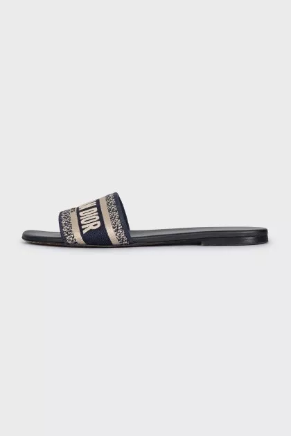 Flip-flops with a brand logo