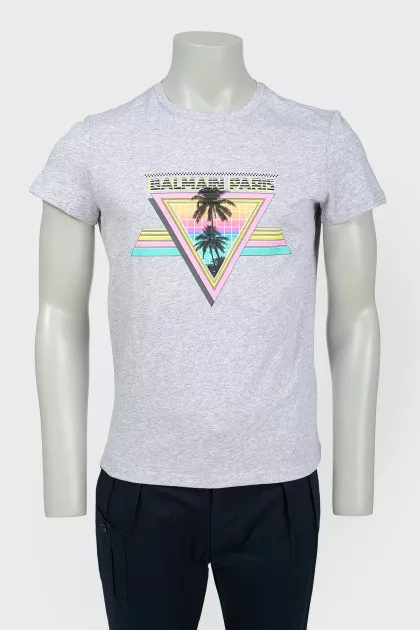 T -shirt male brand logo and tag