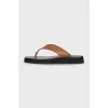 Ginza leather flip-flops