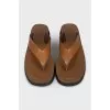 Ginza leather flip-flops