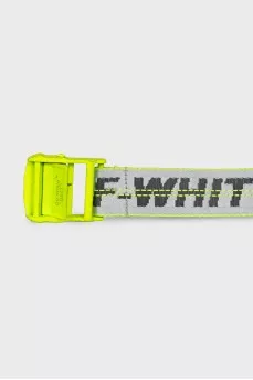 Textile belt with a signature print