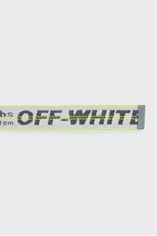 Textile belt with a signature print