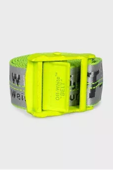 Textile belt with a signature print