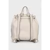 White leather backpack