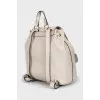 White leather backpack