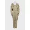 Jumpsuit with trousers and long sleeves with a zipper