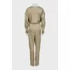 Jumpsuit with trousers and long sleeves with a zipper