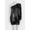 One-shoulder sequin dress