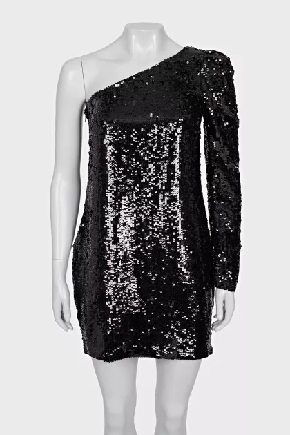 One-shoulder sequin dress