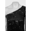 One-shoulder sequin dress