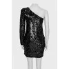 One-shoulder sequin dress