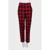 Checkered wool trousers