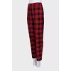 Checkered wool trousers