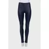 Slim-fit trousers with a side zipper