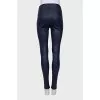 Slim-fit trousers with a side zipper