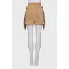 Brown shorts with fringe