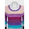 Merino wool jumper with ruffles