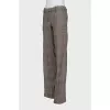 Straight-leg checked wool trousers