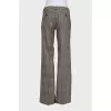 Straight-leg checked wool trousers