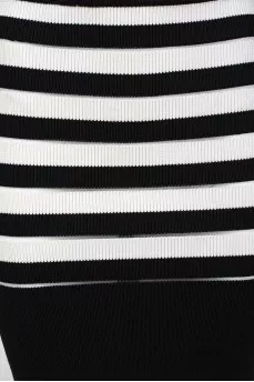 Black and white striped skirt with tag