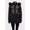 Fitted jacket decorated with fur
