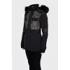 Fitted jacket decorated with fur