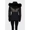 Fitted jacket decorated with fur