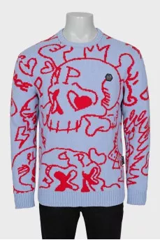 Men's sweater with signature print