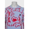 Men's sweater with signature print
