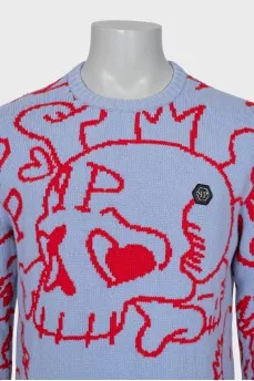 Men's sweater with signature print