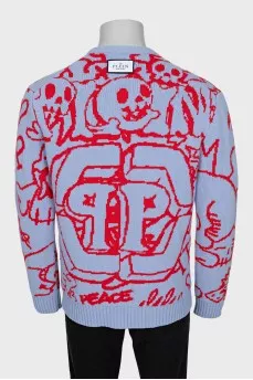 Men's sweater with signature print