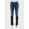 Men's straight-leg blue jeans