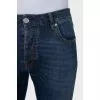 Men's straight-leg blue jeans