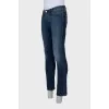 Men's straight-leg blue jeans