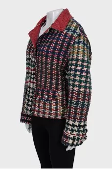Reversible plaid jacket