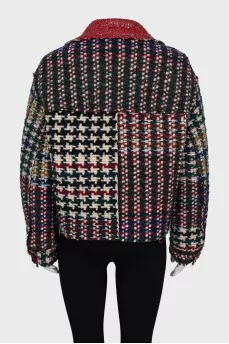 Reversible plaid jacket