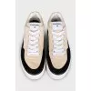 Beige velvet sneakers