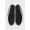 Beige velvet sneakers