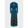Blue silk maxi dress