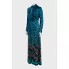 Blue silk maxi dress
